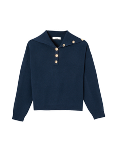 Nautical neckline jumper - Navy blue