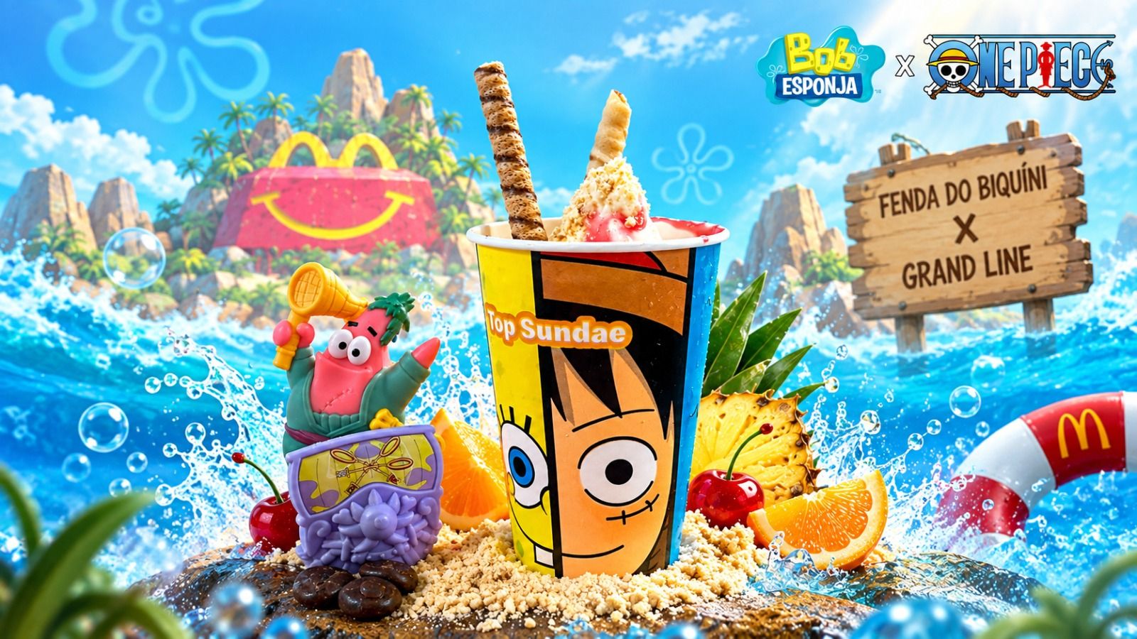 Sobremesa especial McDonald's Bob Esponja e One Piece