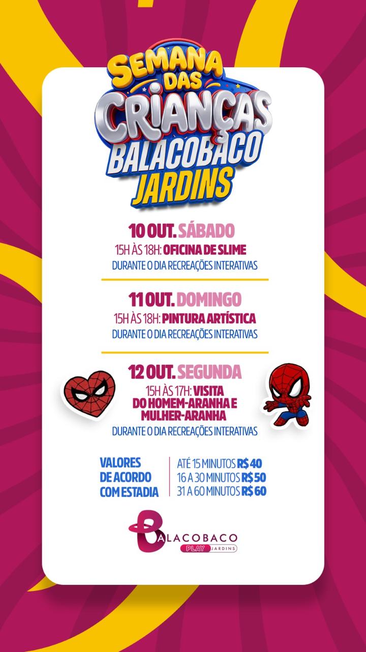 Programa&ccedil;&atilde;o Balacobaco - Dia das Crian&ccedil;as