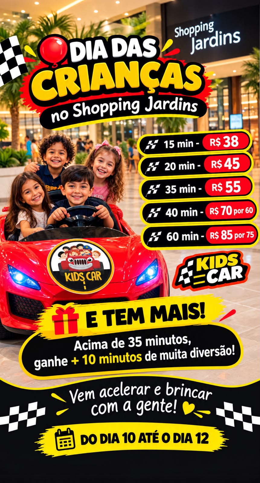 Programa&ccedil;&atilde;o Kids Car - Dia das Crian&ccedil;as