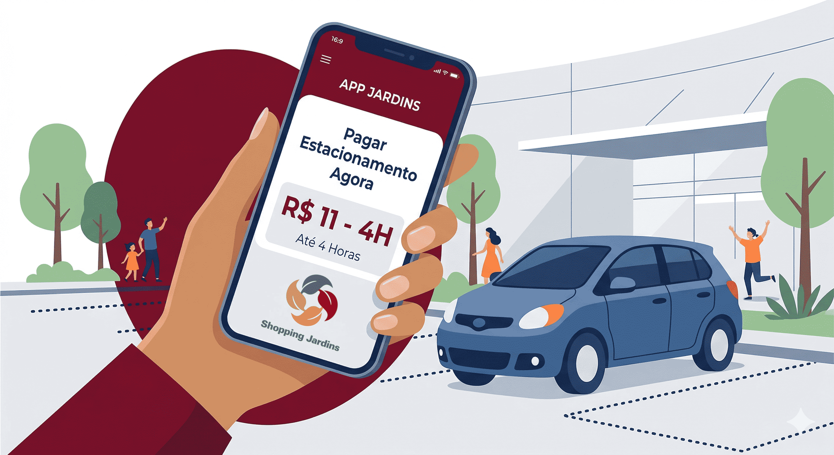 Ilustra&ccedil;&atilde;o do Pagamento pelo App Shopping Jardins